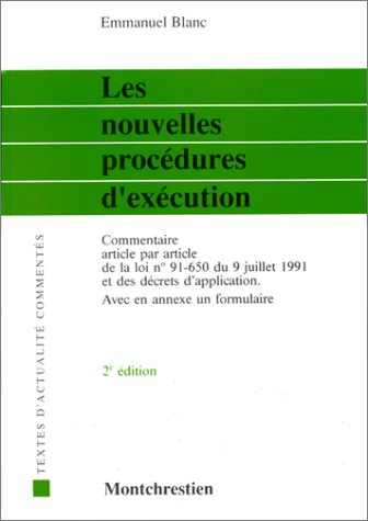 les nouvelles procédures d'exécution