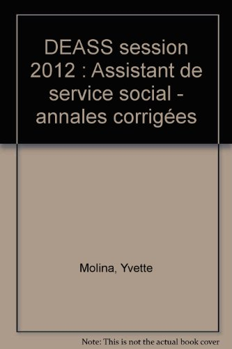 DEASS : annales corrigées session 2012