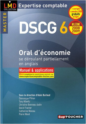 DSCG 6 oral d'économie se déroulant partiellement en anglais : manuel & applications