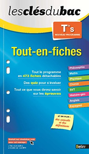 Tout-en-fiches, terminale S : nouveau programme