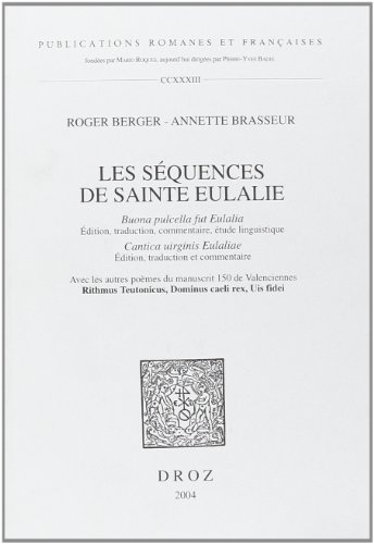 Les séquences de sainte Eulalie