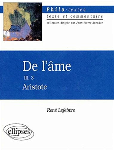 De l'âme, III, 3, Aristote