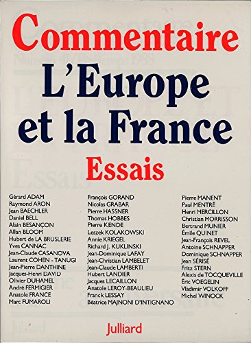 Commentaire, n° 41. L'Europe et la France : essais