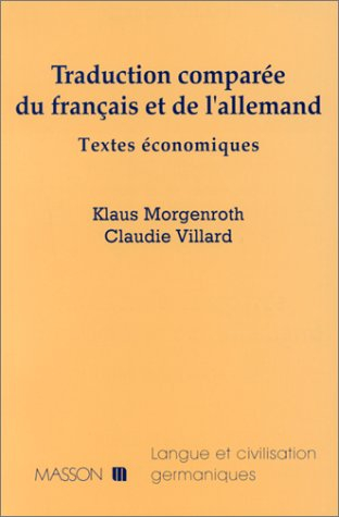 traduction comparee du francais et de l'allemand. textes économiques