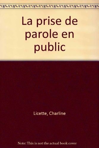 la prise de parole en public