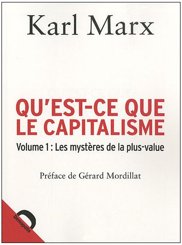 Qu'est-ce que le capitalisme. Vol. 1. Les mystères de la plus-value