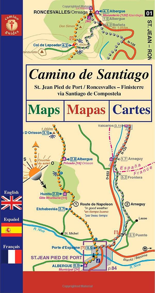 Camino de Santiago: St. Jean Pied De Port / Roncesvalles-finisterre Via Santiago De Compostela