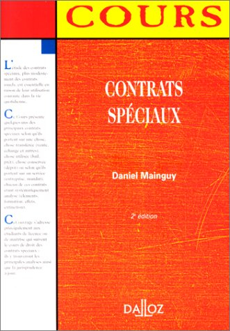 Contrats spéciaux, 2e édition