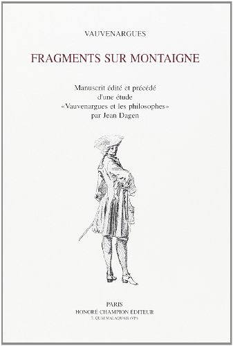 Fragments sur Montaigne : manuscrit