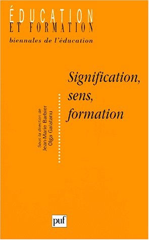 Signification, sens, formation