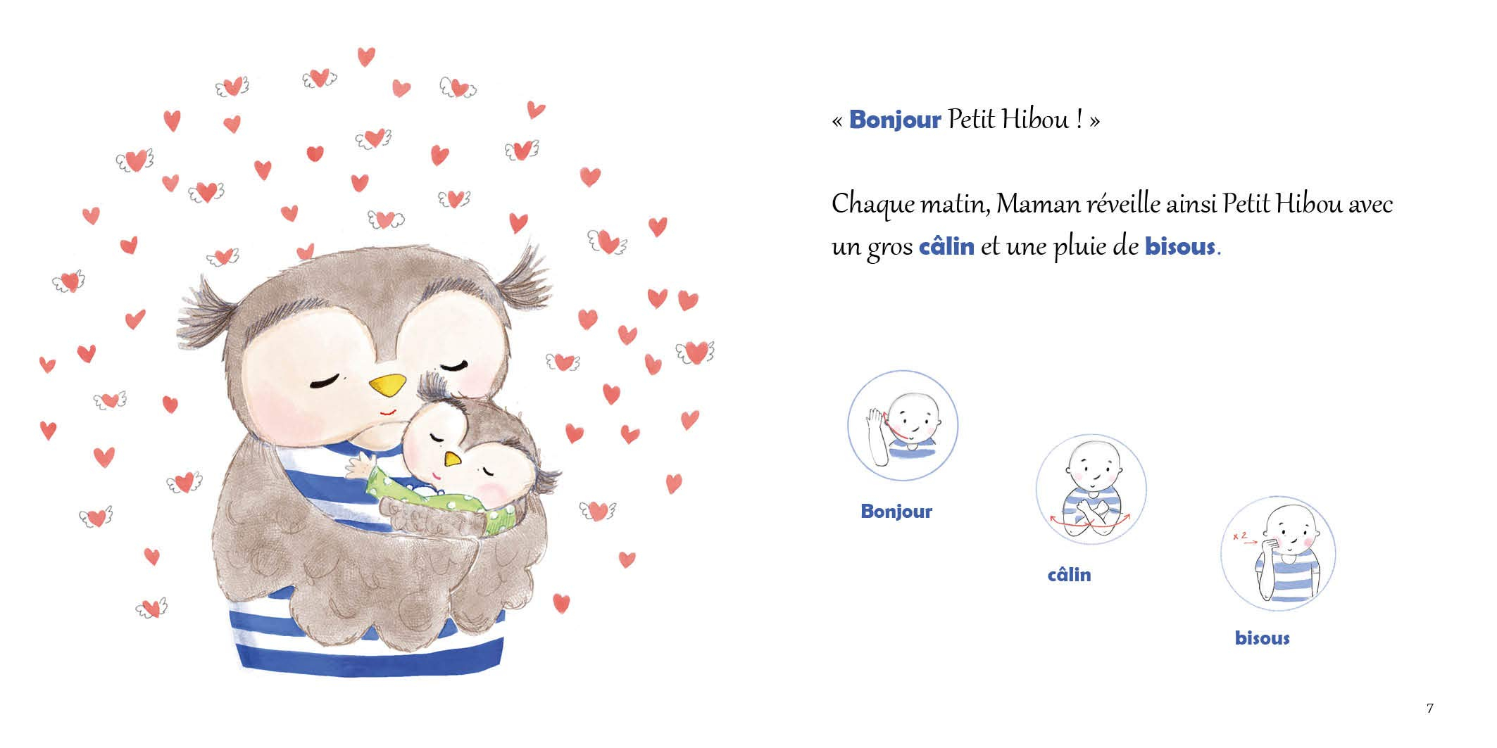 Petit hibou. Une journée avec maman