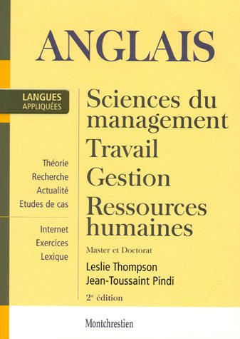 Anglais : sciences du management, travail, gestion, ressources humaines : master et doctorat