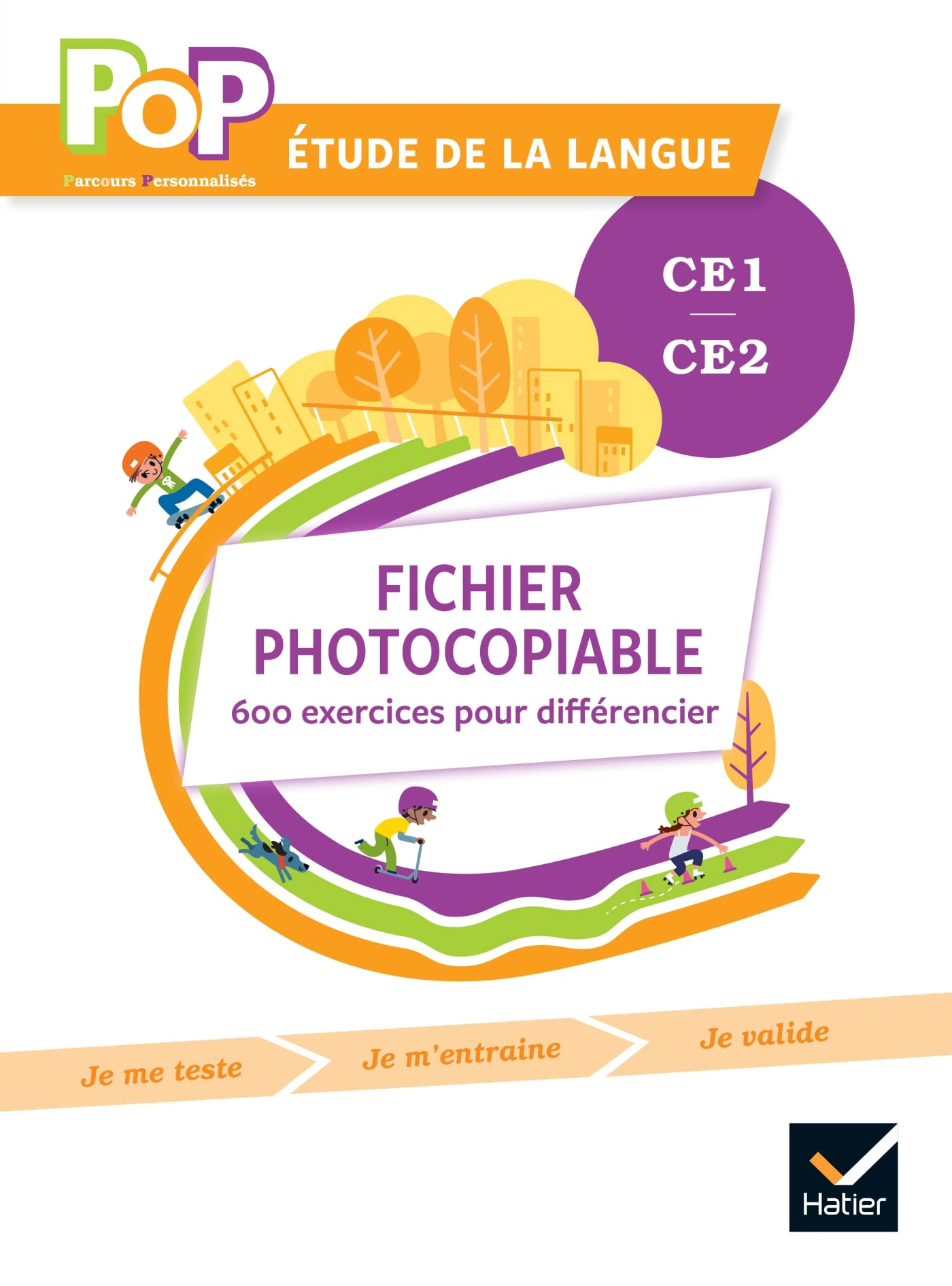 Pop parcours personnalisés, étude de la langue CE1, CE2 : fichier photocopiable : 600 exercices pour