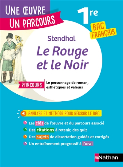 Stendhal, Le rouge et le noir : parcours le personnage de roman, esthétiques et valeurs : 1re bac fr