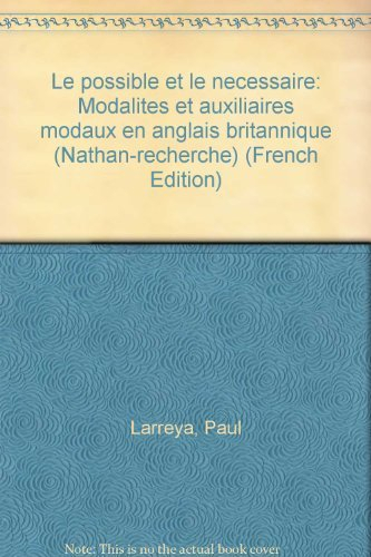 le possible et le necessaire . modalites et