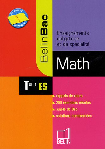 Math terminale ES, enseignements obligatoire et de spécialité