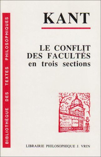 Le Conflit des facultés en trois sections, 1798