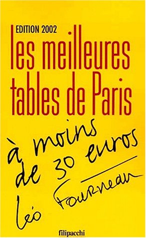 les meilleures tables de paris à moins de 30 euro, nouvelle édition 2002