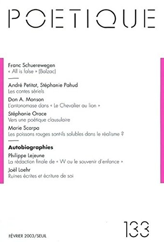 Poétique, n° 133