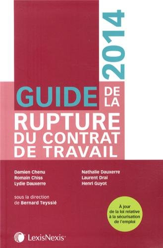 Guide de la rupture du contrat de travail : 2014