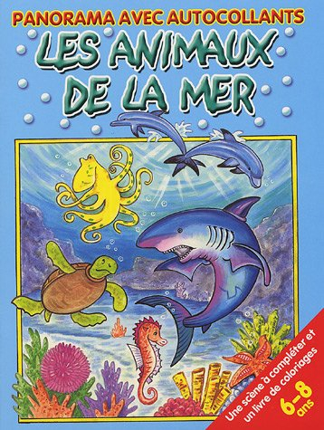 les animaux de la mer : panorama avec autocollants