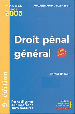 droit pénal général