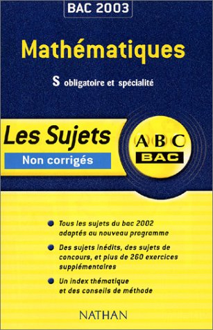 abc bac : mathématiques, bac s