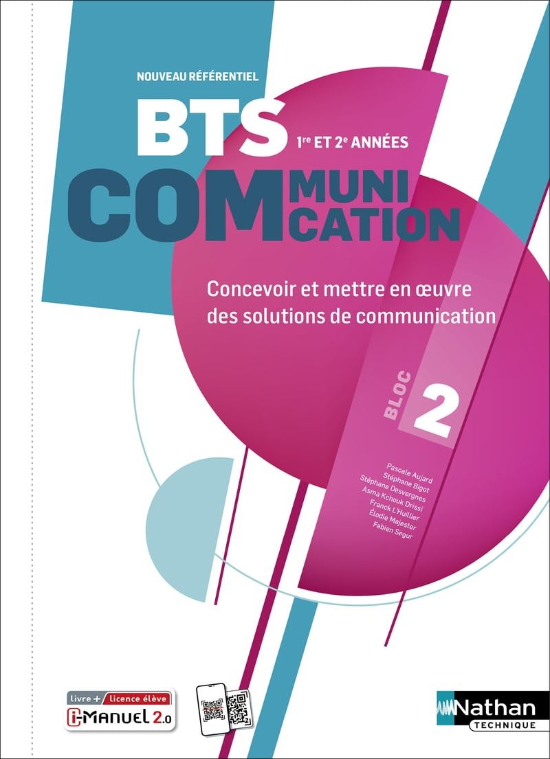 BTS communication 1re et 2e années, bloc 2 : concevoir et mettre en oeuvre des solutions de communic