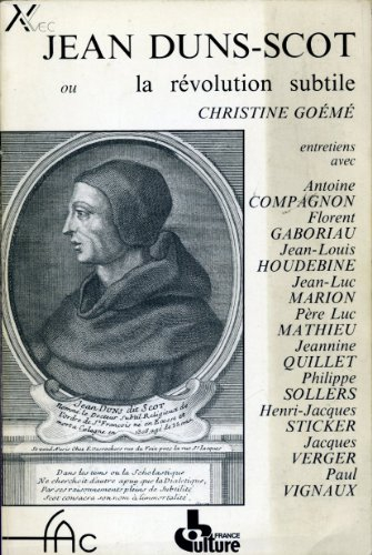 jean duns scot, ou, la révolution subtile