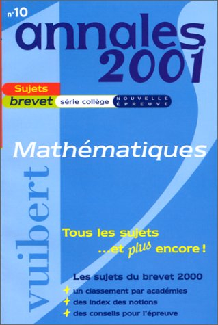 Mathématiques, série collège : sujets seuls