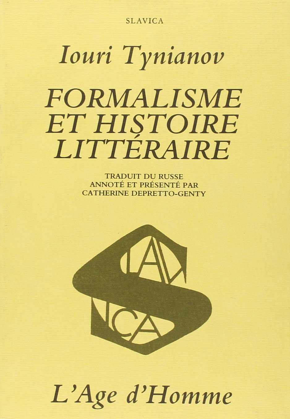 Formalisme et histoire littéraire