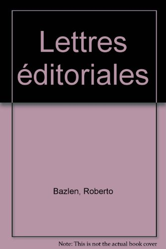 Lettres éditoriales