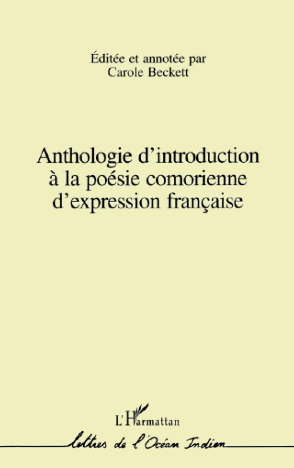 Anthologie d'introduction à la poésie comorienne d'expression française