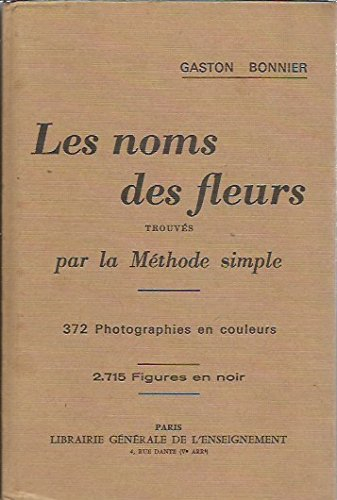 les noms des fleurs trouvés par la méthode simple sans aucune notion de botanique