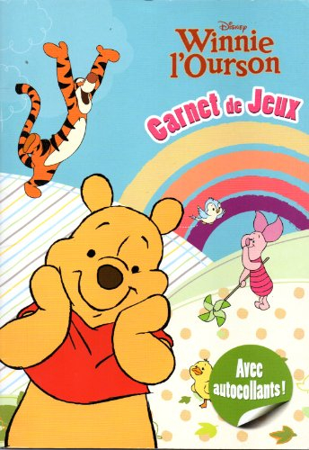 winnie l'ourson - carnet de jeux - avec autocollants