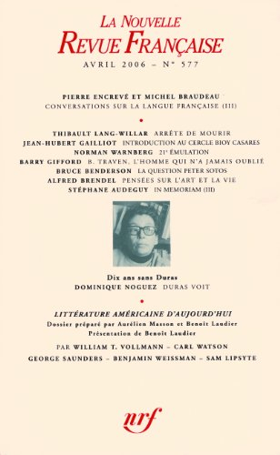 Nouvelle revue française, n° 577