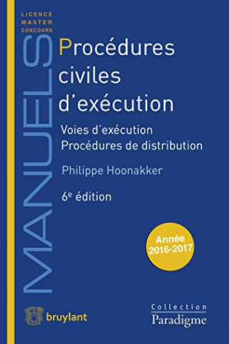 Procédures civiles d'exécution 2016-2017 : voies d'exécution, procédures de distribution