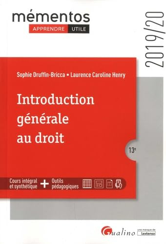 Introduction générale au droit : 2019-20