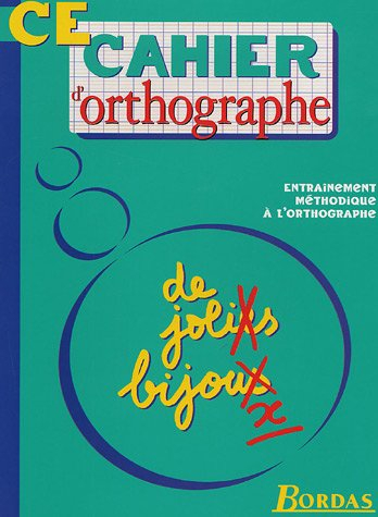 Cahier d'orthographe, cours élémentaire