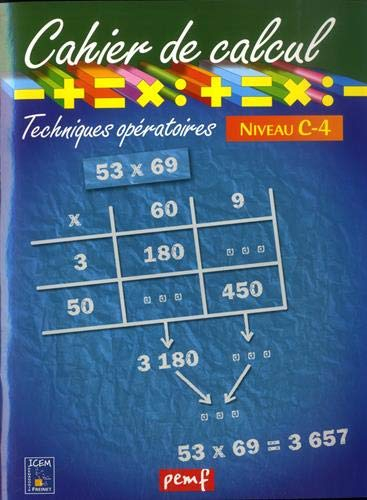 Cahier de calcul, cycle 3, niveau 2D