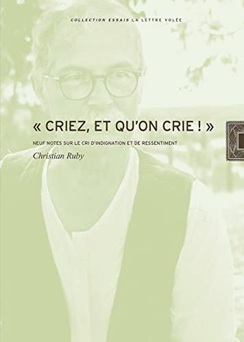 Criez, et qu'on crie ! : neuf notes sur le cri d'indignation et de dissentiment
