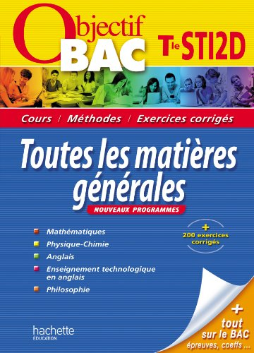 Toutes les matières générales, terminale STI2D