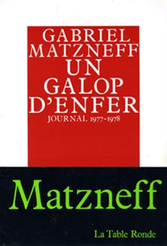 Un Galop d'enfer : journal 1977-1978