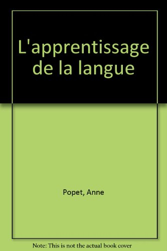 l'apprentissage de la langue
