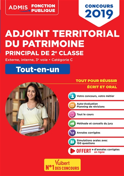 Adjoint territorial du patrimoine principal de 2e classe : externe, interne, 3e voie, catégorie C : 