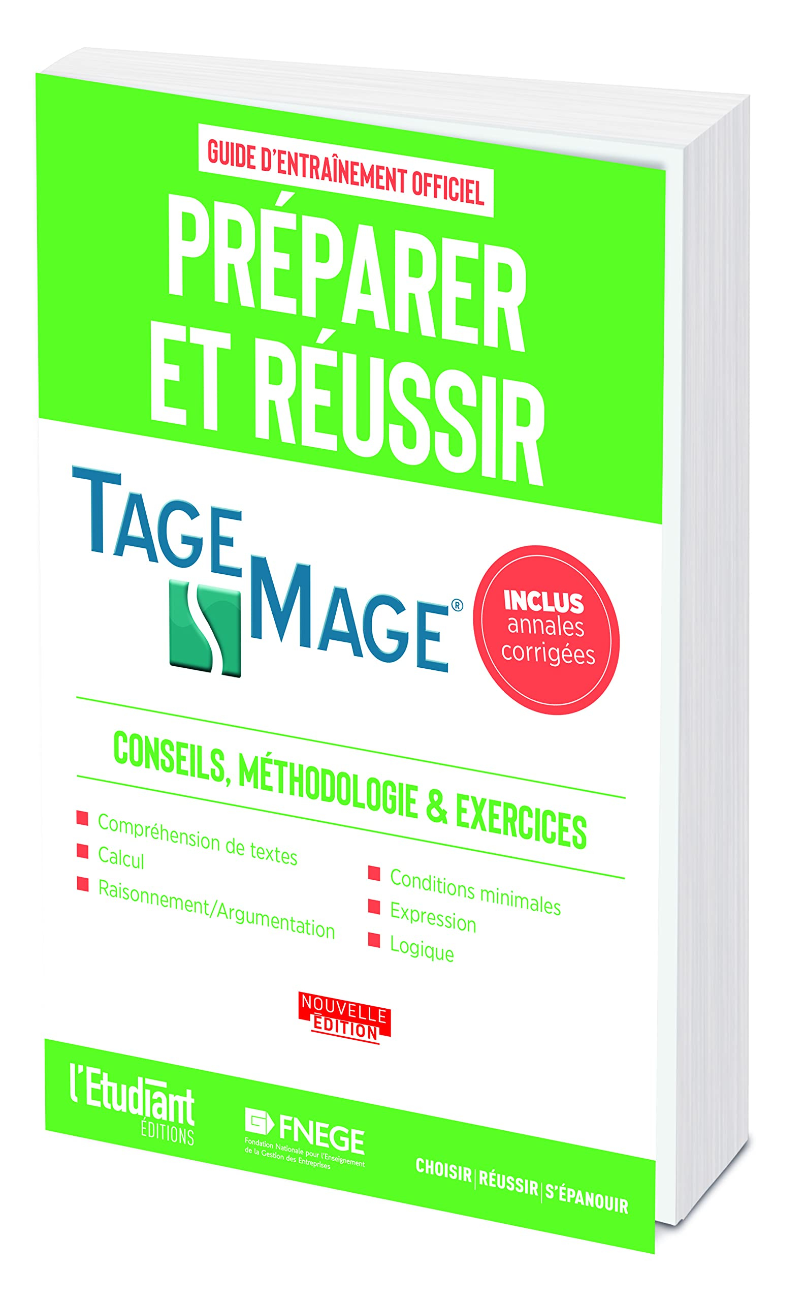 Tage Mage : préparer et réussir, guide d'entraînement officiel : conseils, méthodologie & exercices
