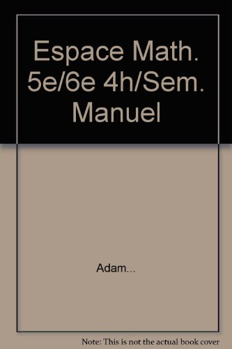 Espace math 5e-6e : théorie : 4 périodes par semaine