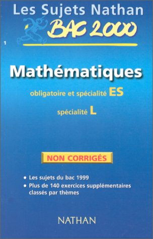sujets non corrigés 99, mathématiques terminale es obl et spé