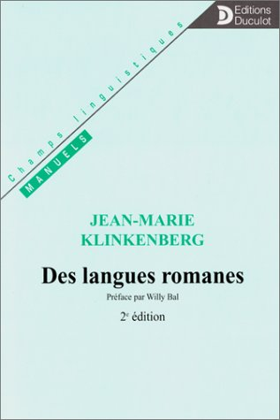 Des langues romanes : introduction aux études de linguistique romane