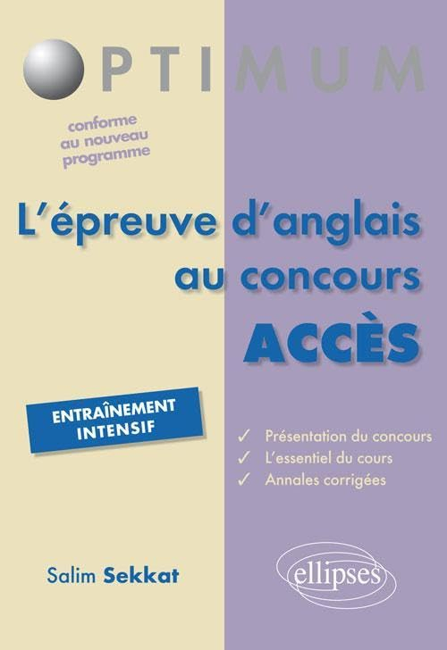 L'épreuve d'anglais au concours Accès